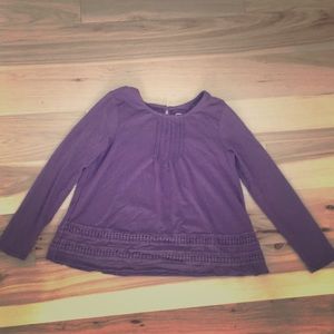 purple kids long sleeve top